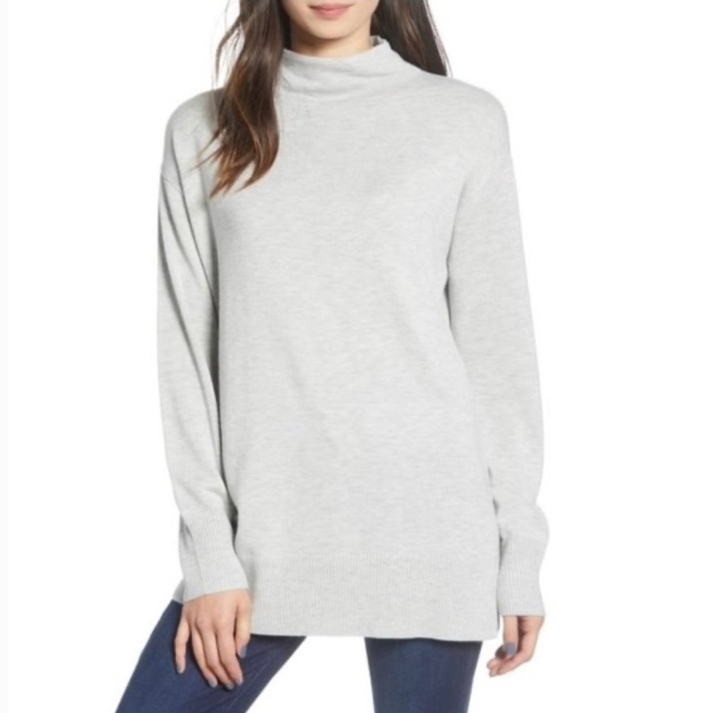 NWT Chelsea 28 Gray Cowl Neck Sweater Size XS $89